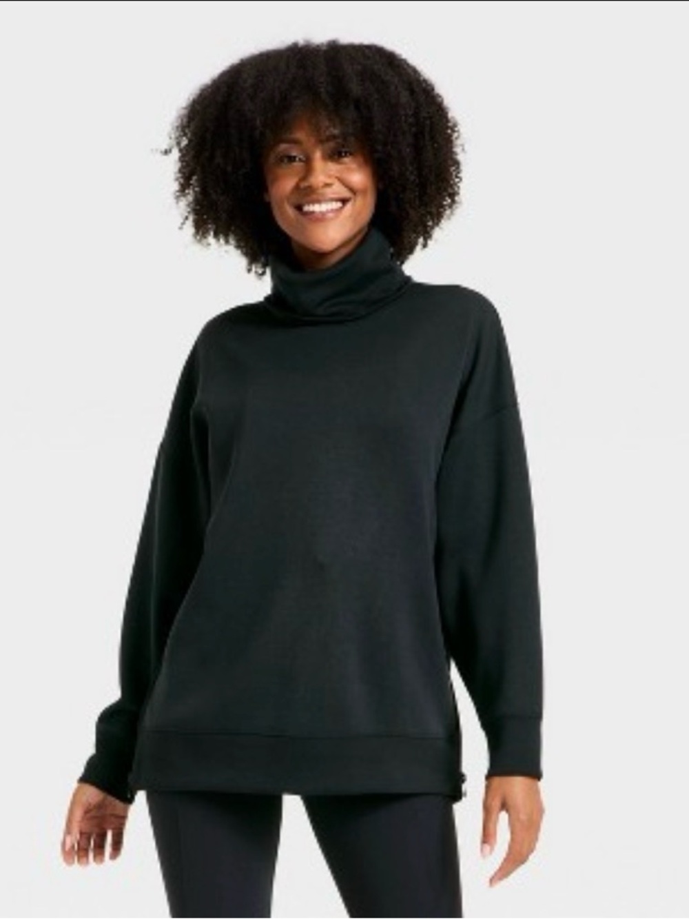 all in motion Black Funnel Neck Sweatshirt